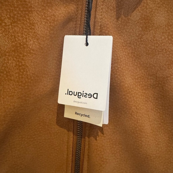 Desigual Tan/Brown Fuax Leather Jacket - Picture 4 of 10